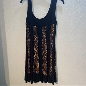 Cheetah print black dress